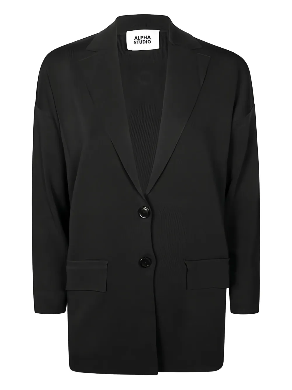ALPHA STUDIO two-button pocket blazer | Black | Image 1