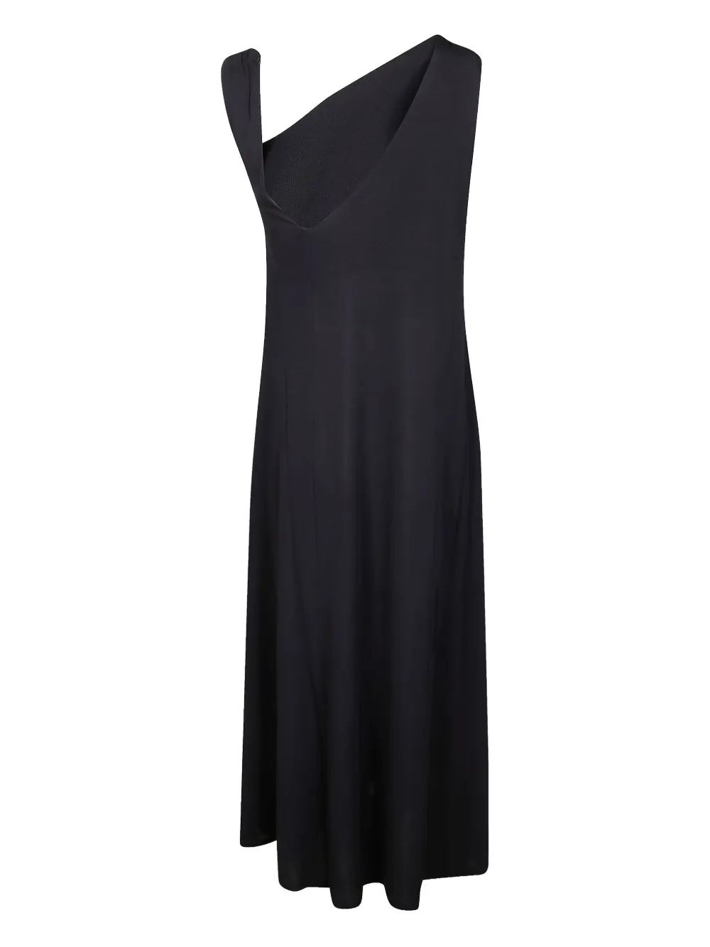 ALPHA STUDIO Asymmetrische midi-jurk - Zwart