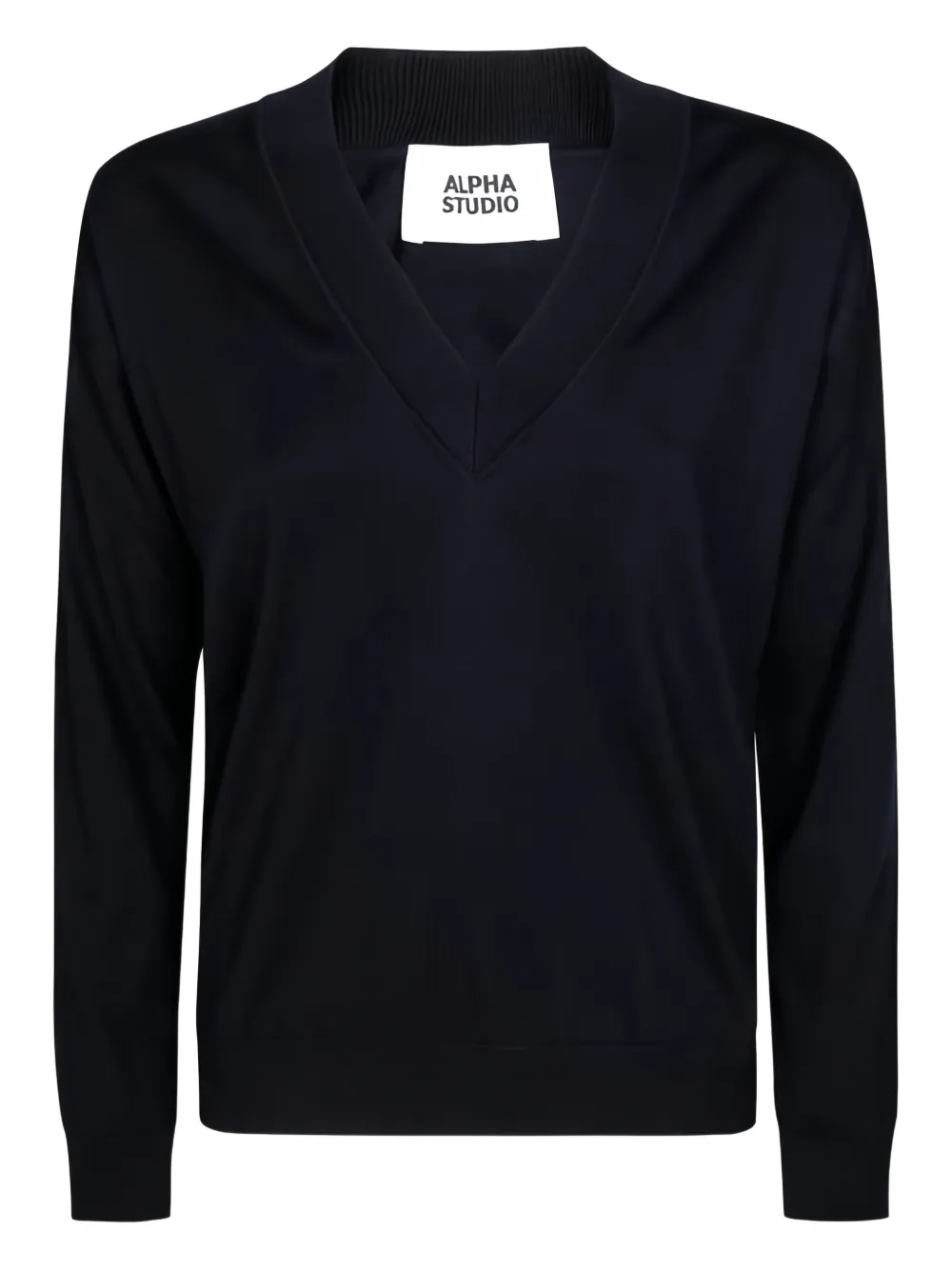 ALPHA STUDIO cotton jumper - ブルー ALPHA STUDIO cotton jumper - ブルー