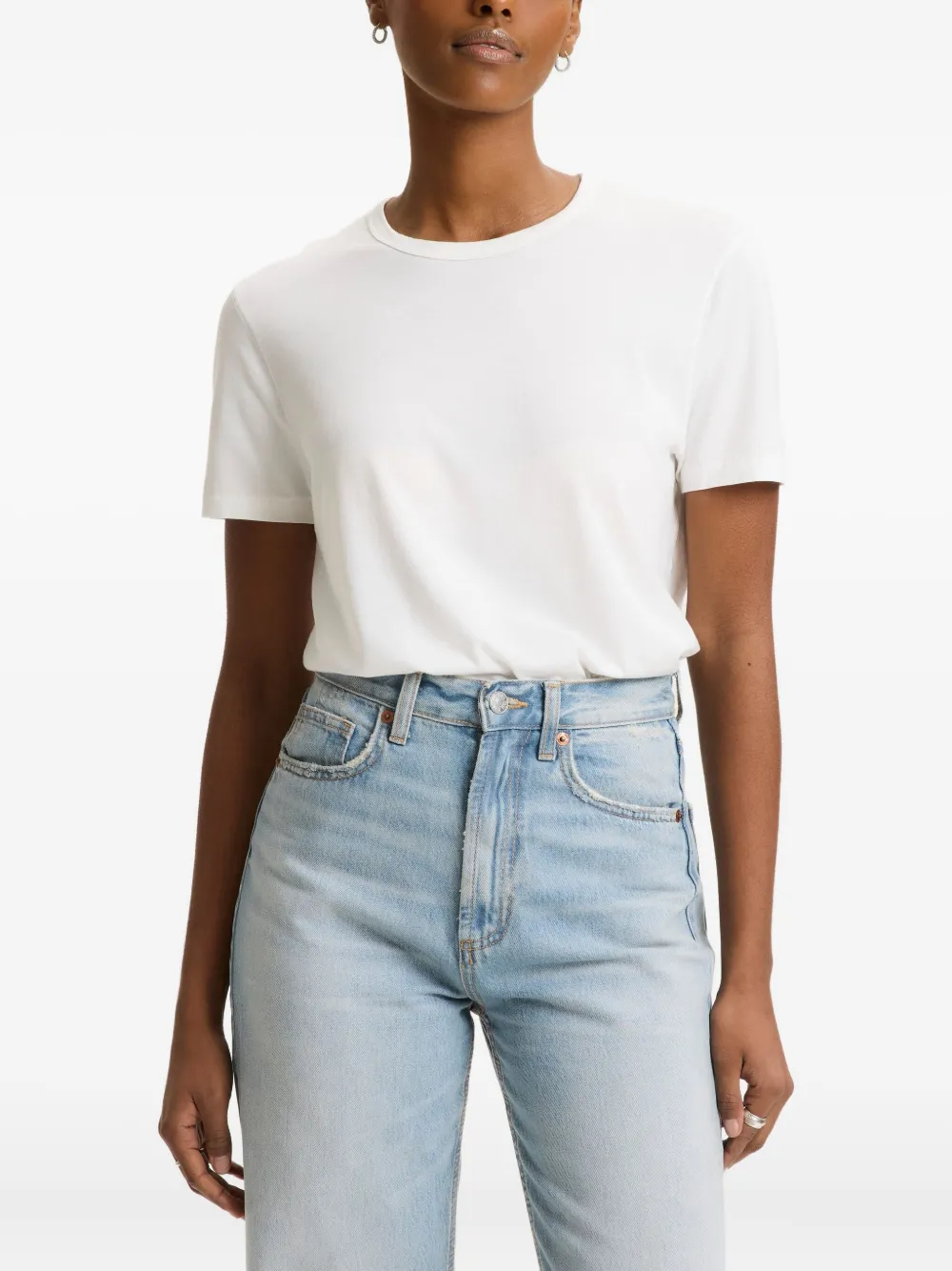 Majestic Filatures T-shirt met ronde hals Wit