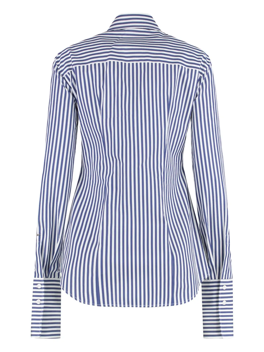 Sportmax striped poplin shirt - Blauw