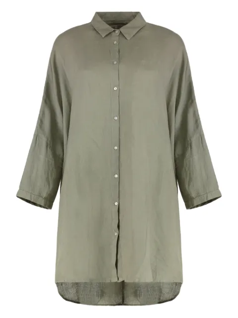 120% Lino camisa con botones