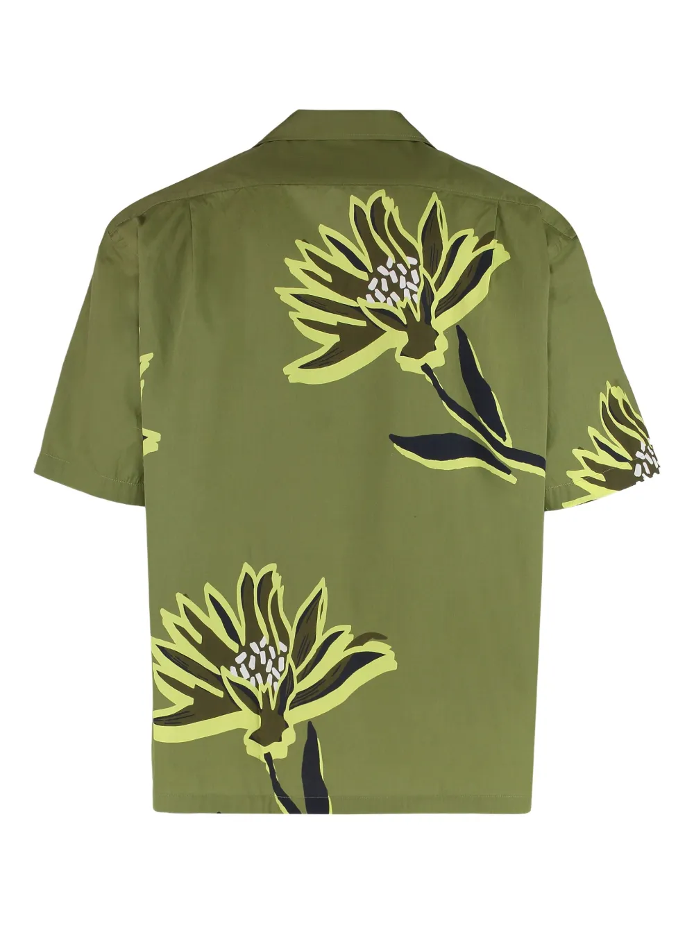 BOSS Lars floral-print short-sleeve shirt - Groen