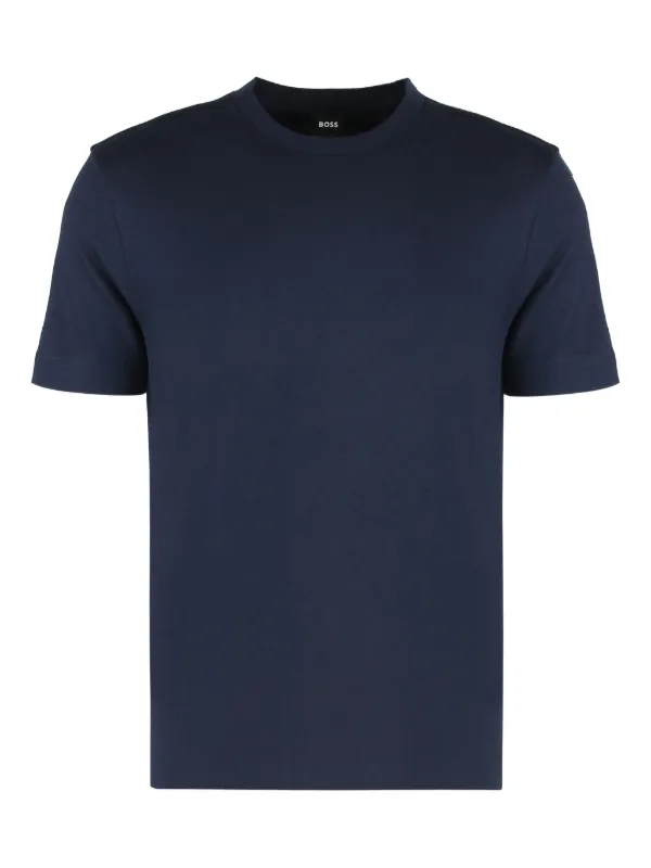BOSS crew-neck T-shirt Blue FARFETCH PH