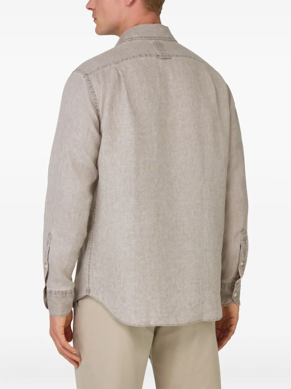 Boggi Milano Linnen overhemd Beige