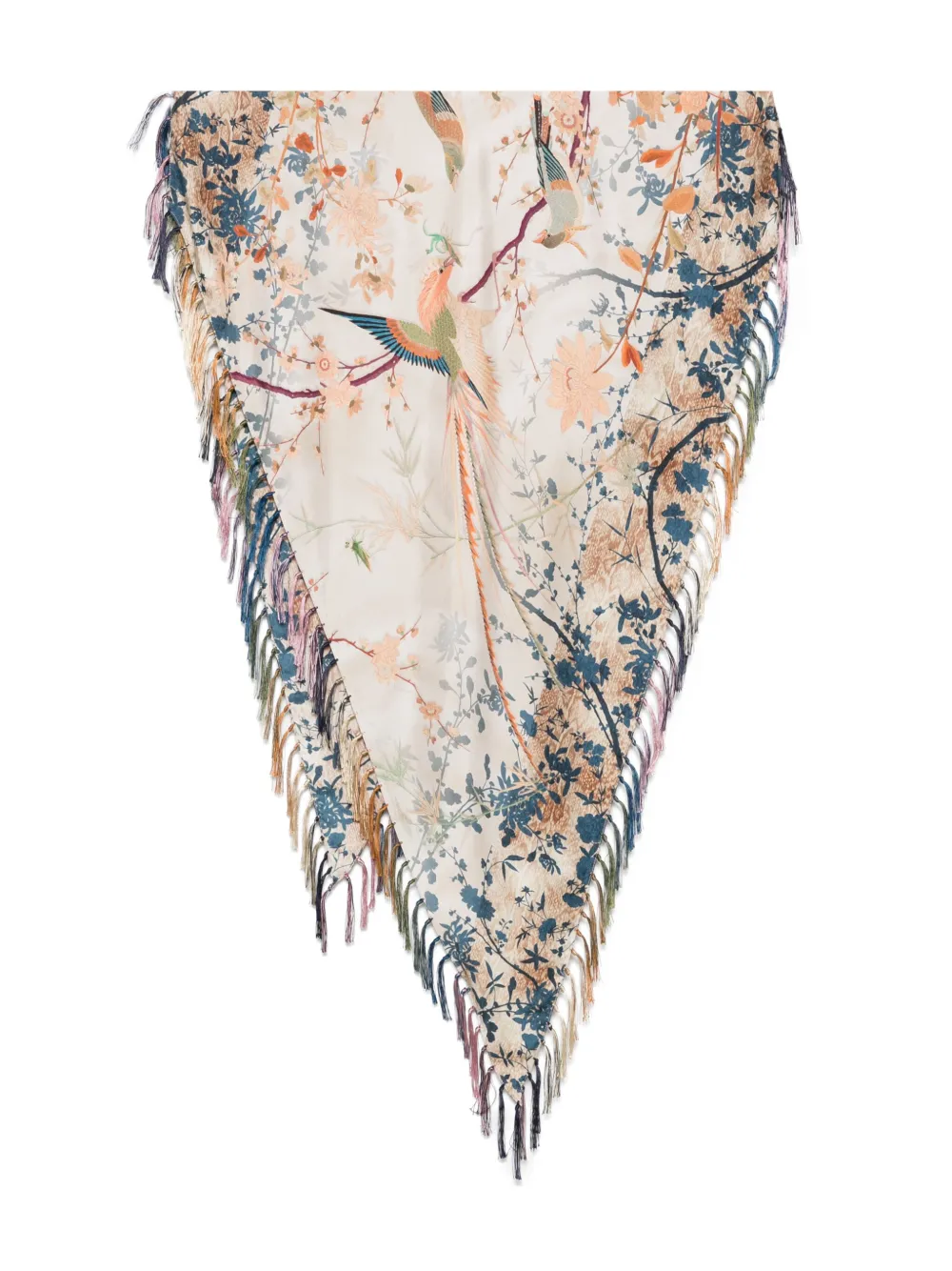Pierre-Louis Mascia Sjaal met bloemenprint Beige