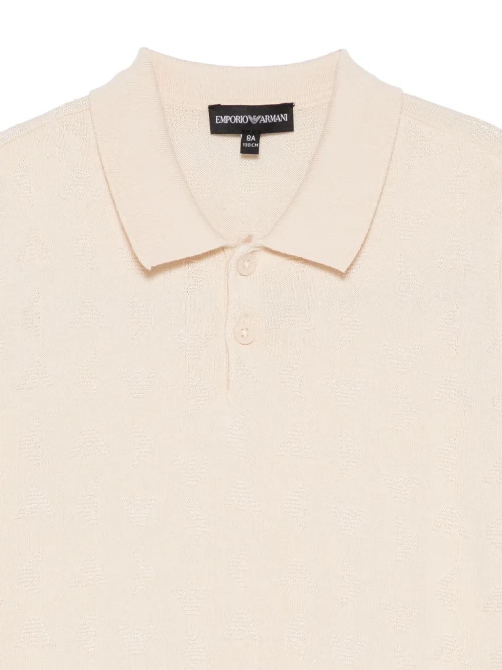 Emporio Armani Kids Poloshirt met jacquard Beige