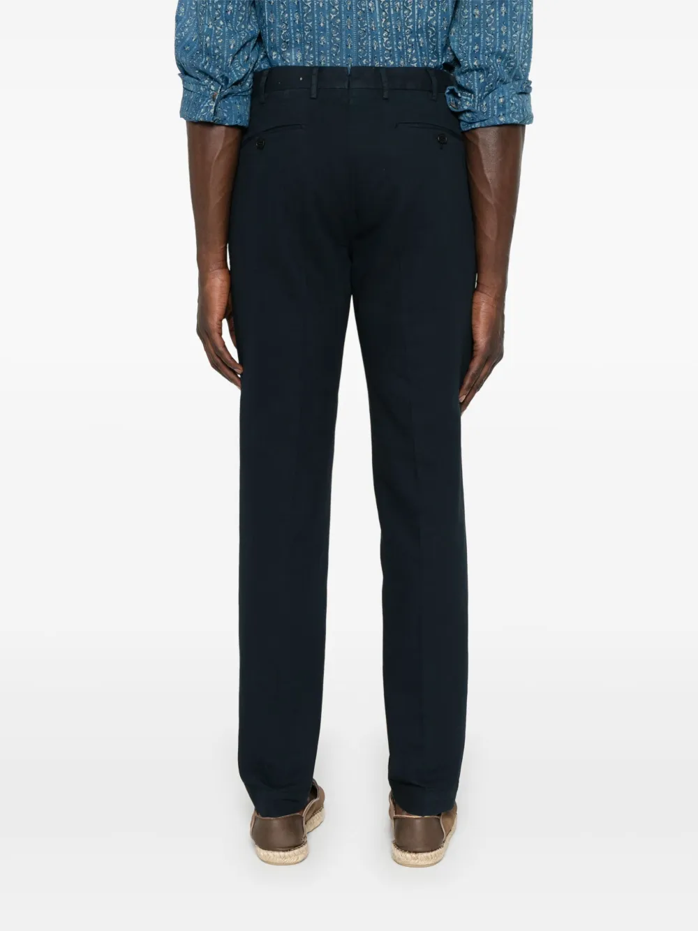 Incotex Broek met geplooid detail Blauw