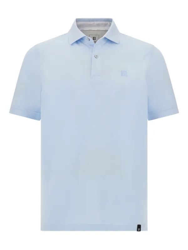 Boggi Milano Cotton Piqué Polo Shirt Blue FARFETCH IN