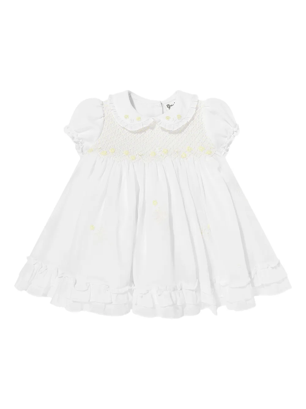 Sarah Louise robe à col froncé | blanc | Image 1