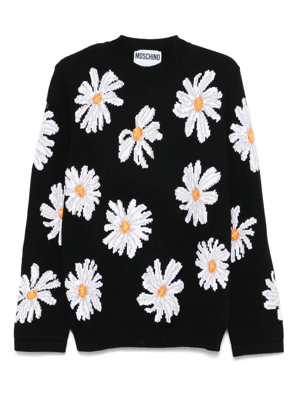Moschino Trui met zonnebloem-jacquard Zwart