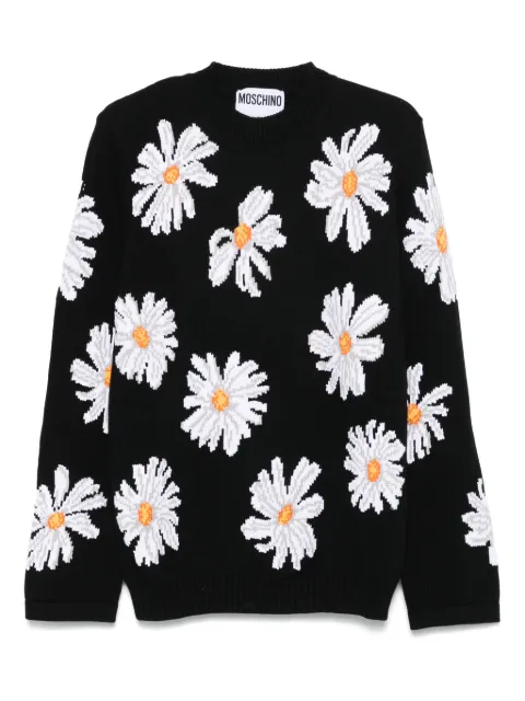 Moschino suéter con girasoles en jacquard