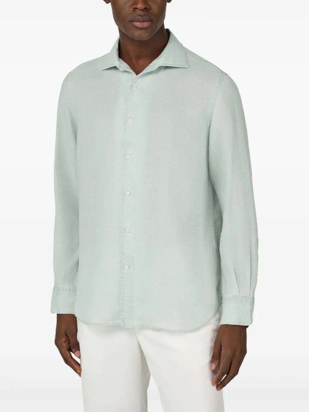 Boggi Milano linen shirt Groen