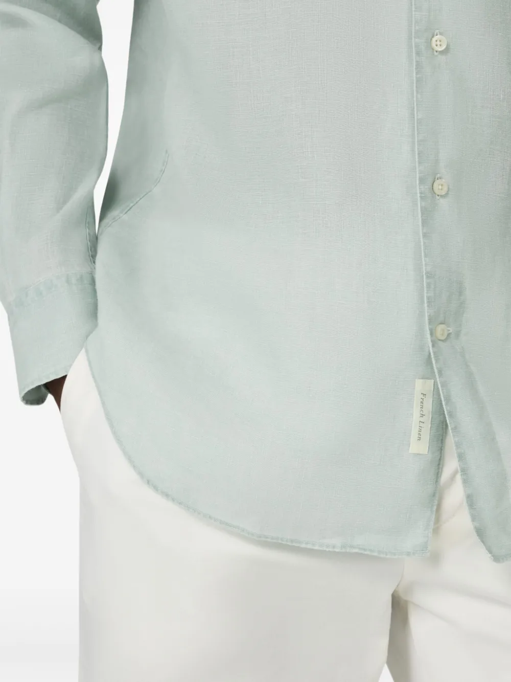 Boggi Milano linen shirt Groen