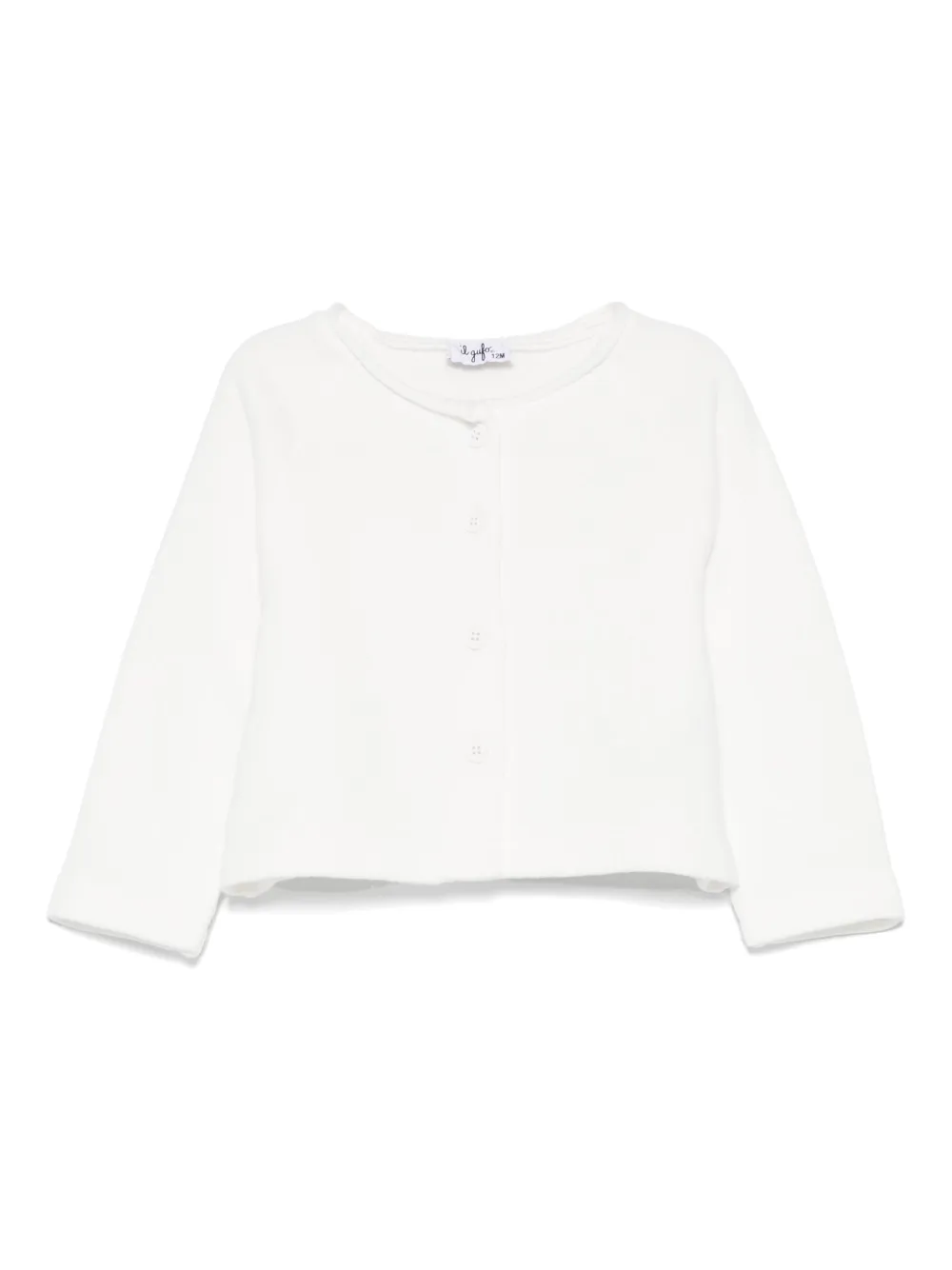 Il Gufo Katoenen fleece jack Wit