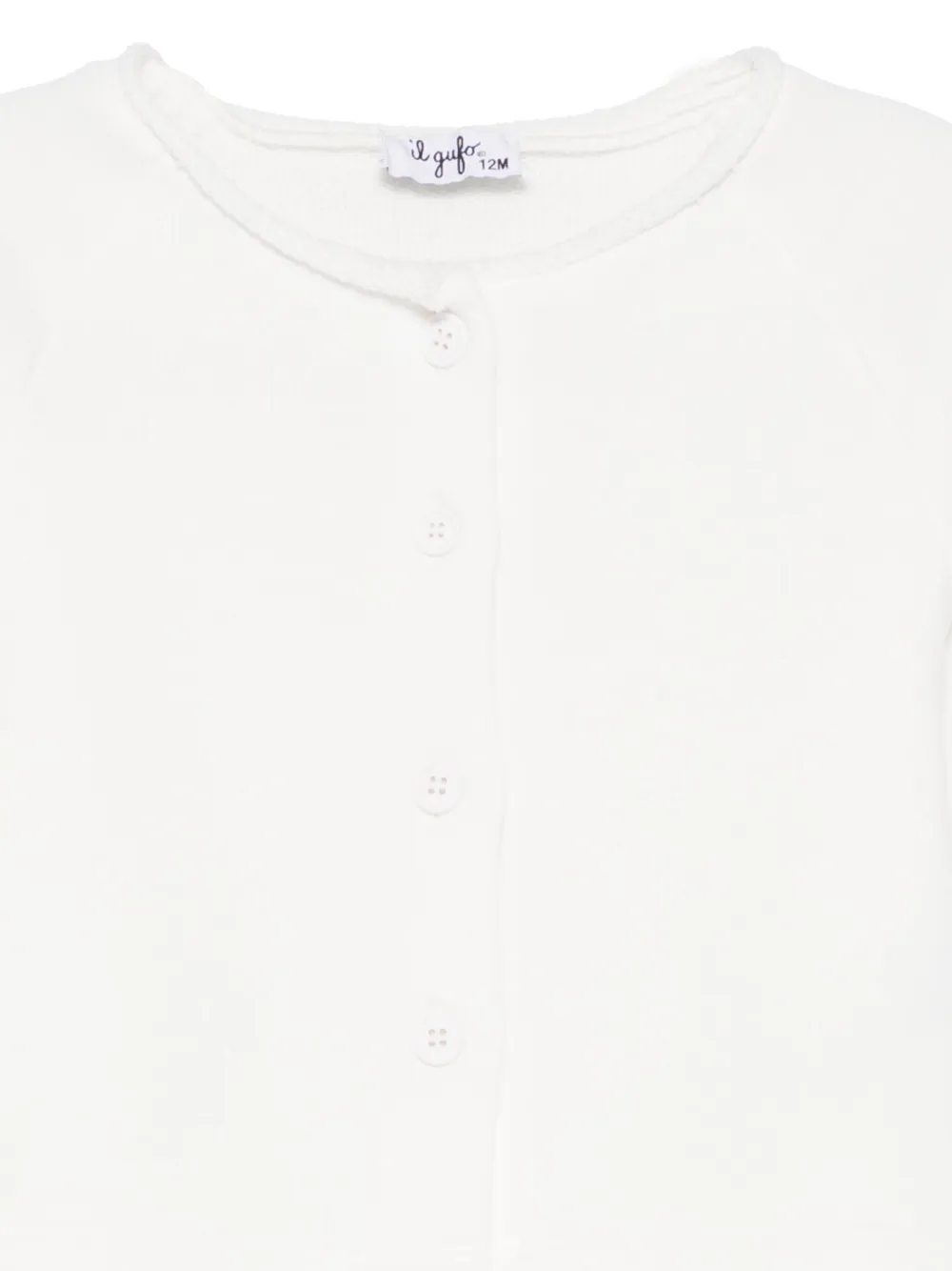 Il Gufo Katoenen fleece jack Wit