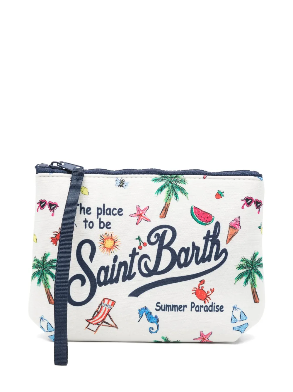 MC2 Saint Barth Kids Aline コスメポーチ - ホワイト MC2 Saint Barth Kids Aline コスメポーチ - ホワイト