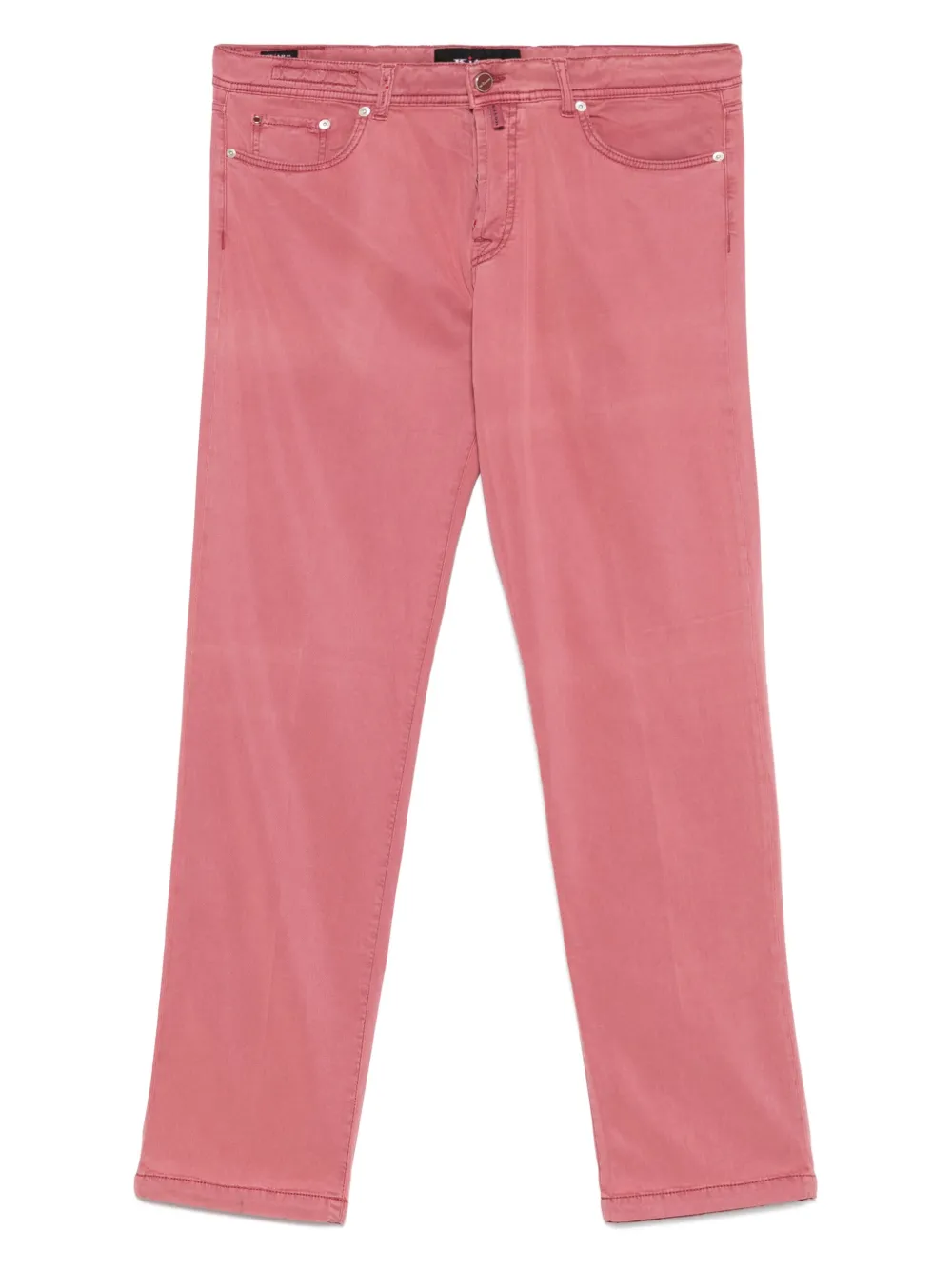 Kiton logo-patch trousers | Pink | Image 1