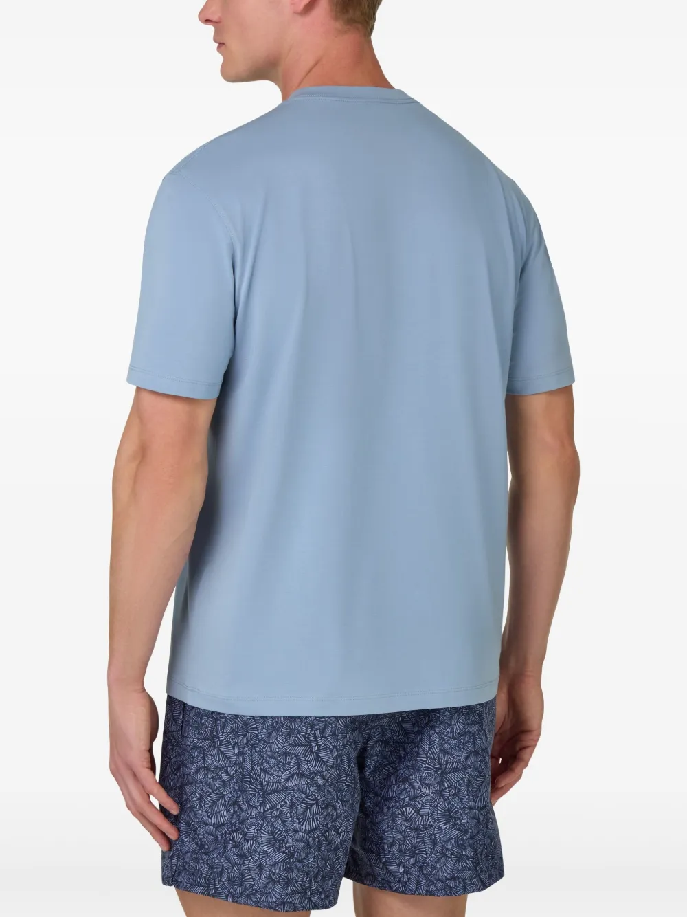 Boggi Milano T-shirt van stretch-katoen Blauw
