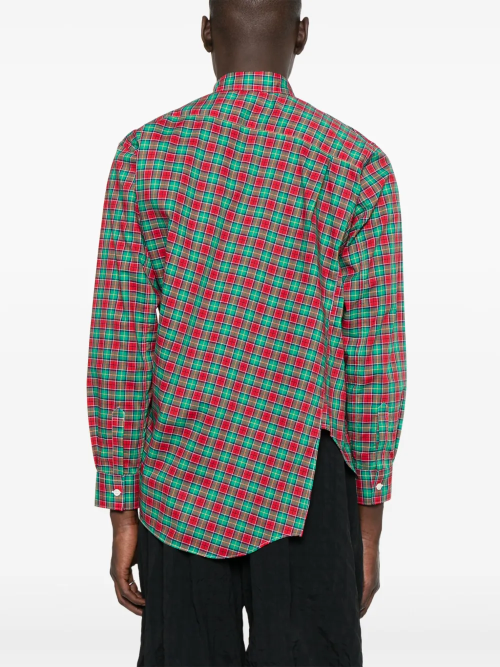 Comme Des Garçons Shirt Asymmetrisch overhemd Groen