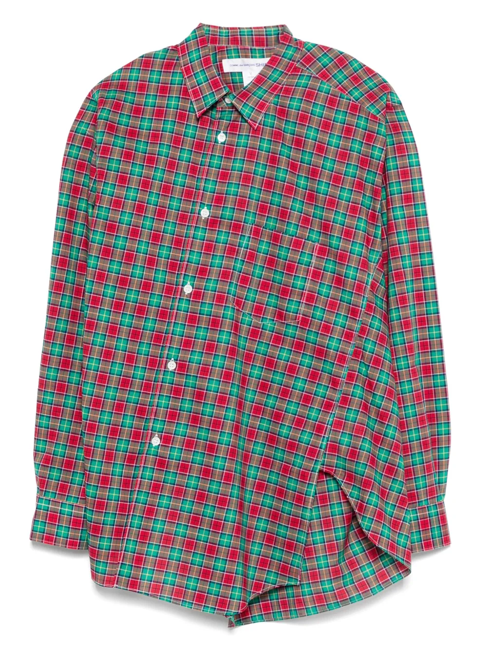 Comme Des Garçons Shirt camisa asimétrica | verde | Image 1