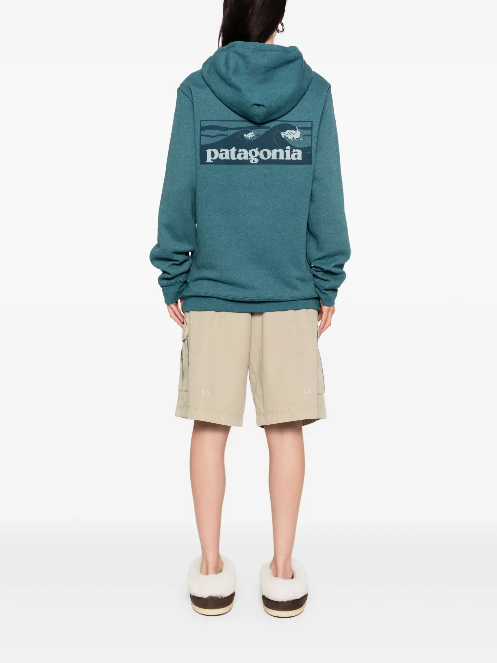 Patagonia Boardshort hoodie met logo Groen