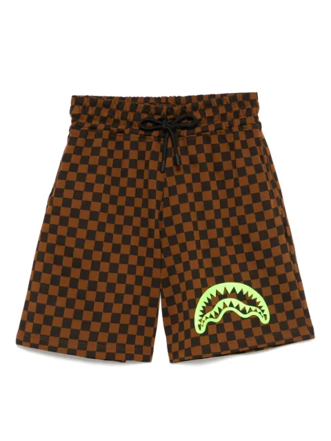 sprayground kid shorts deportivos con cuadros estampados