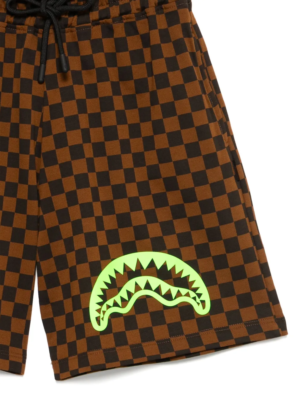 SPRAYGROUND KID CHECKERED TRACK SHORTS