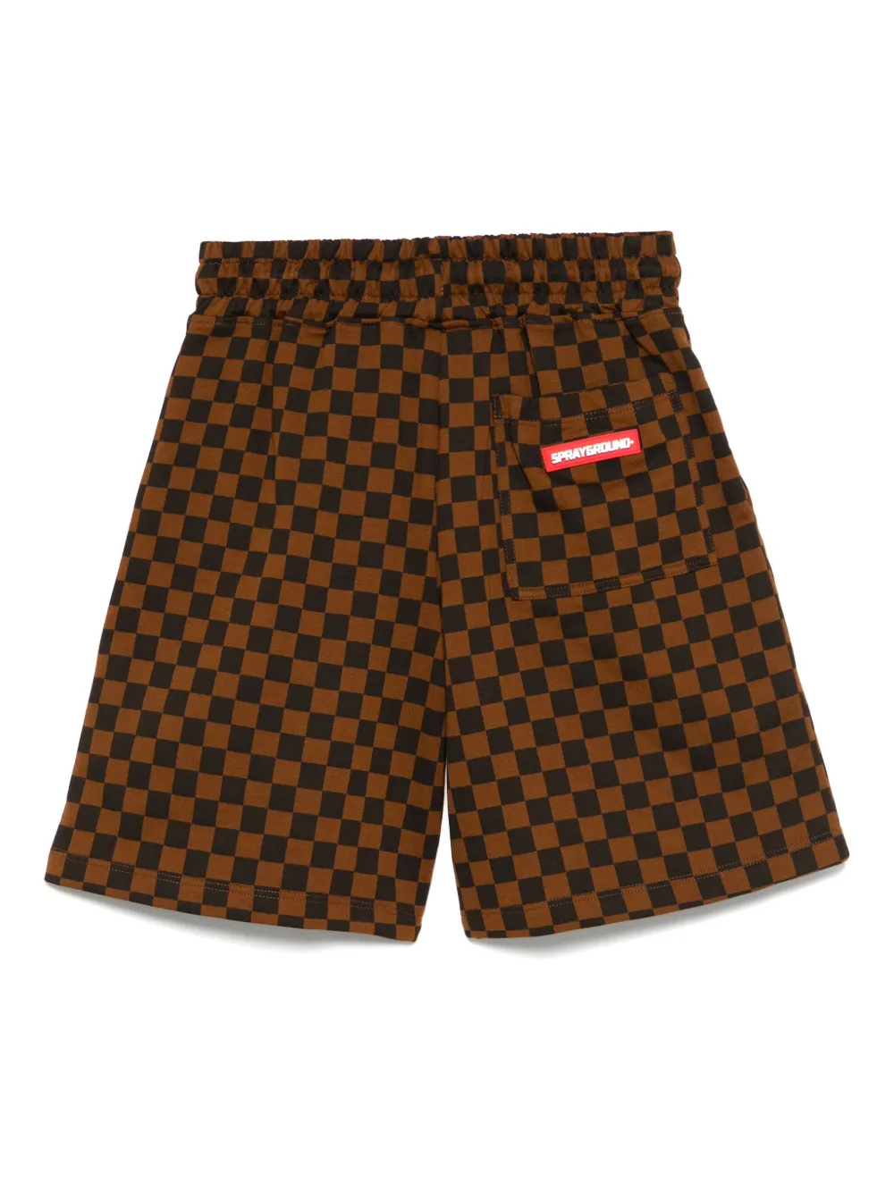 SPRAYGROUND KID CHECKERED TRACK SHORTS