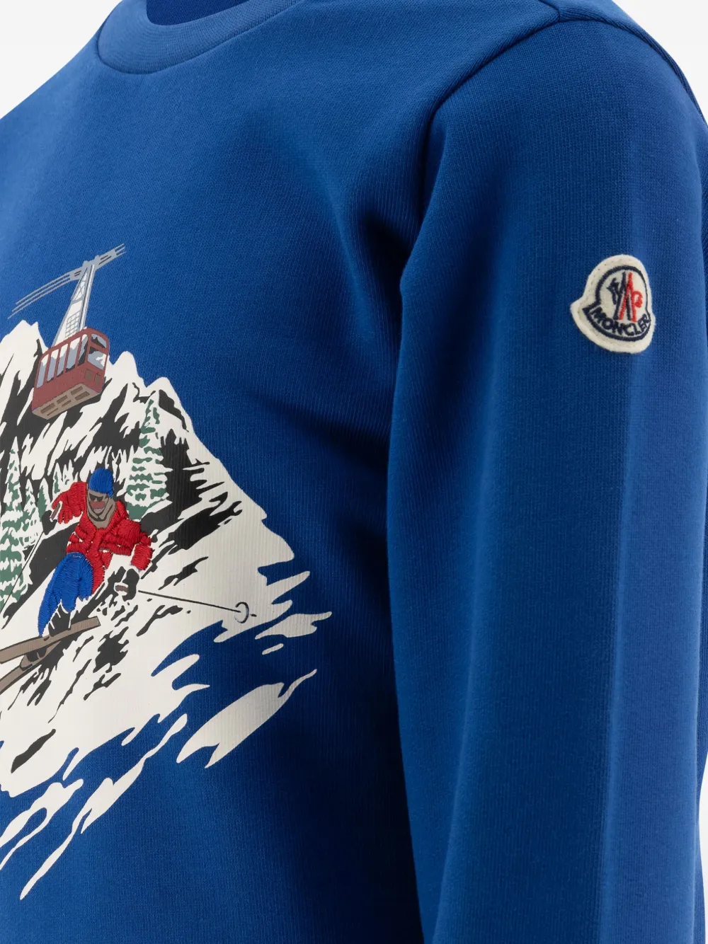 Moncler Enfant Sweater met grafische print Blauw
