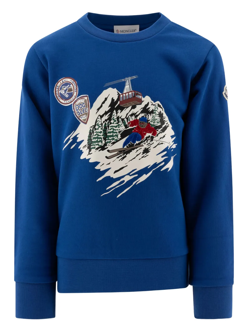 Moncler Enfant グラフィック スウェットシャツ - ブルー Moncler Enfant グラフィック スウェットシャツ - ブルー