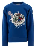 Moncler Enfant graphic-print sweatshirt - Blue