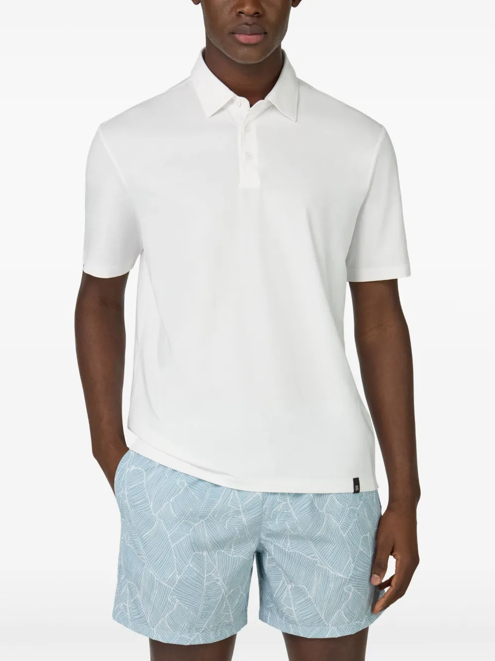 Boggi Milano Poloshirt van stretch-katoen Wit