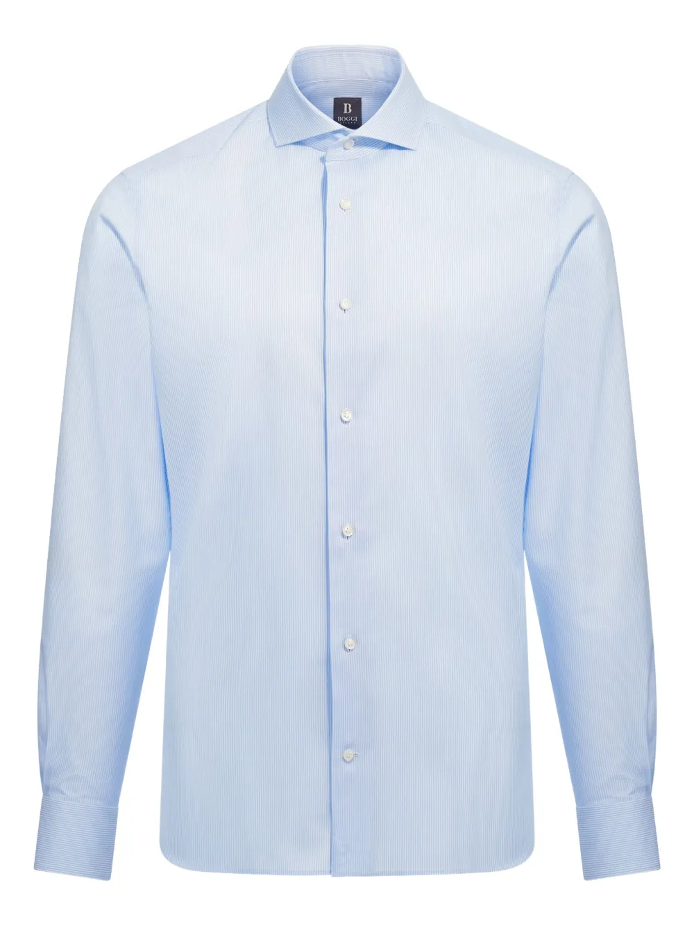 Boggi Milano slim-fit twill shirt | Blue | Image 1