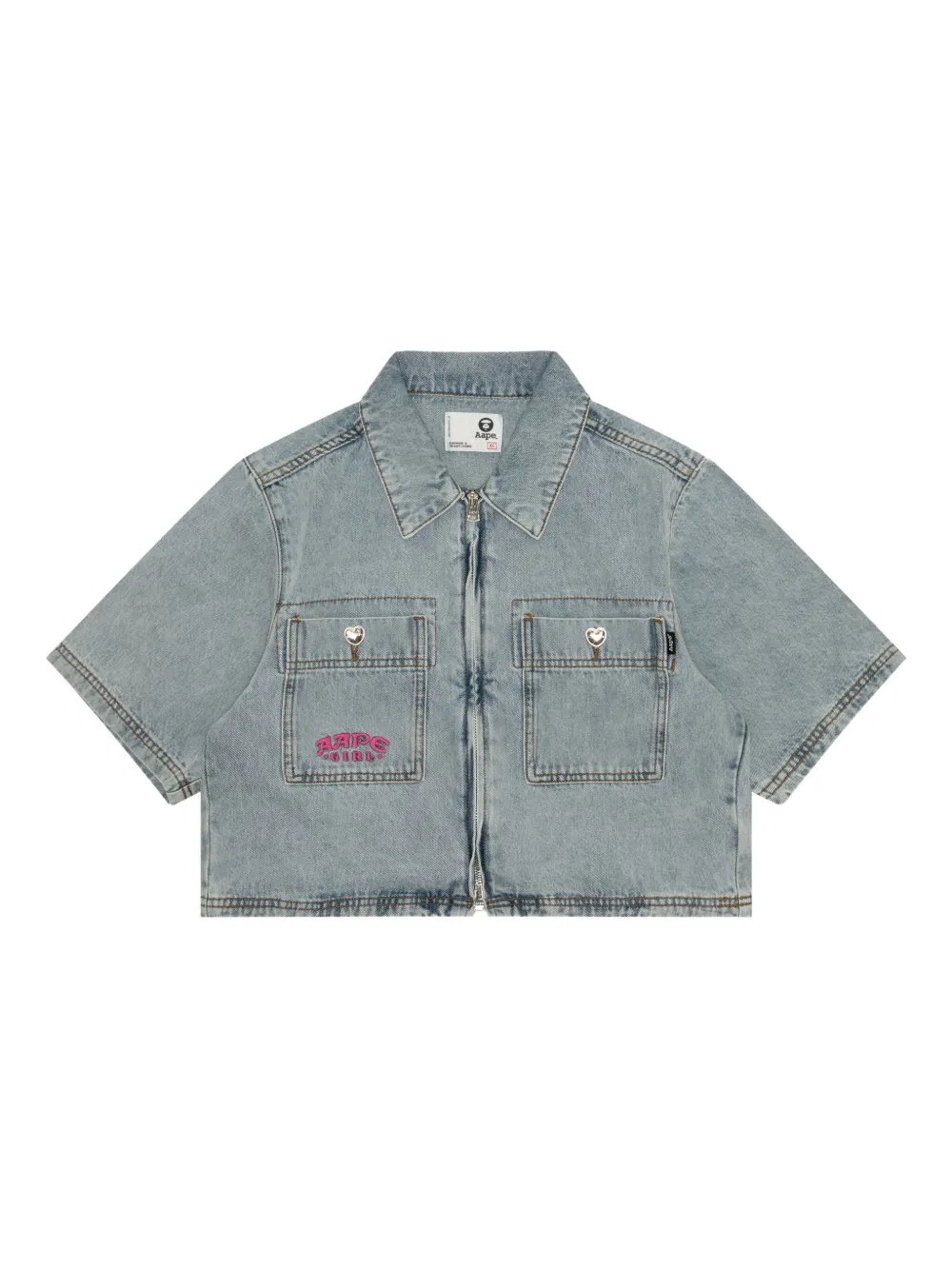 AAPE BY *A BATHING APE® playera corta con cierre | azul | Image 1
