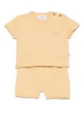 TEDDY & MINOU logo-embroidered shorts set - Yellow