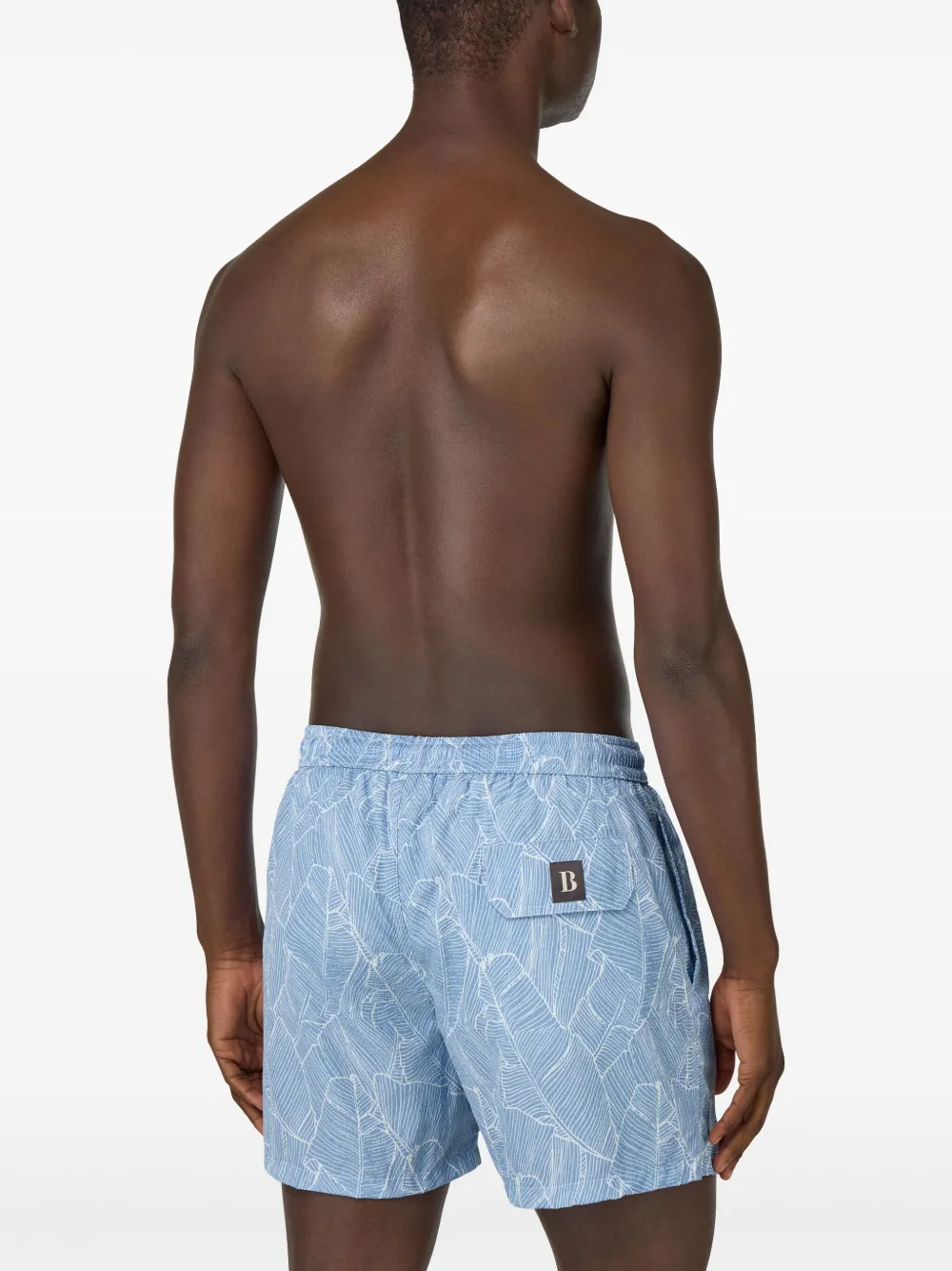 Boggi Milano Zwembroek met print Blauw
