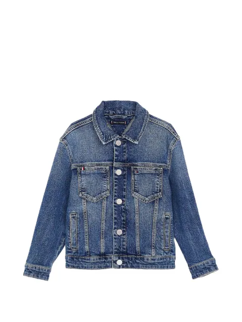 Tommy Hilfiger Junior faded-effect button-up denim jacket