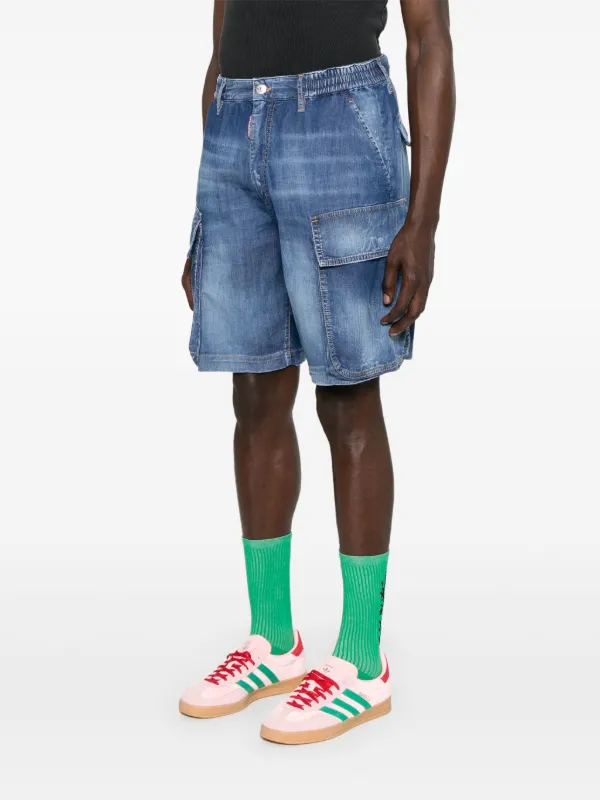 DSQUARED2 レザーライダースジャケット | ブルー | FARFETCH JP