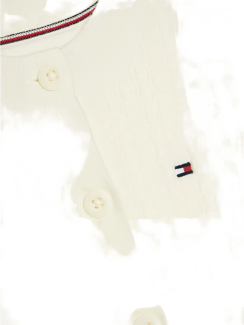 Tommy Hilfiger Logo-embroidered Buttoned Cardigan In White