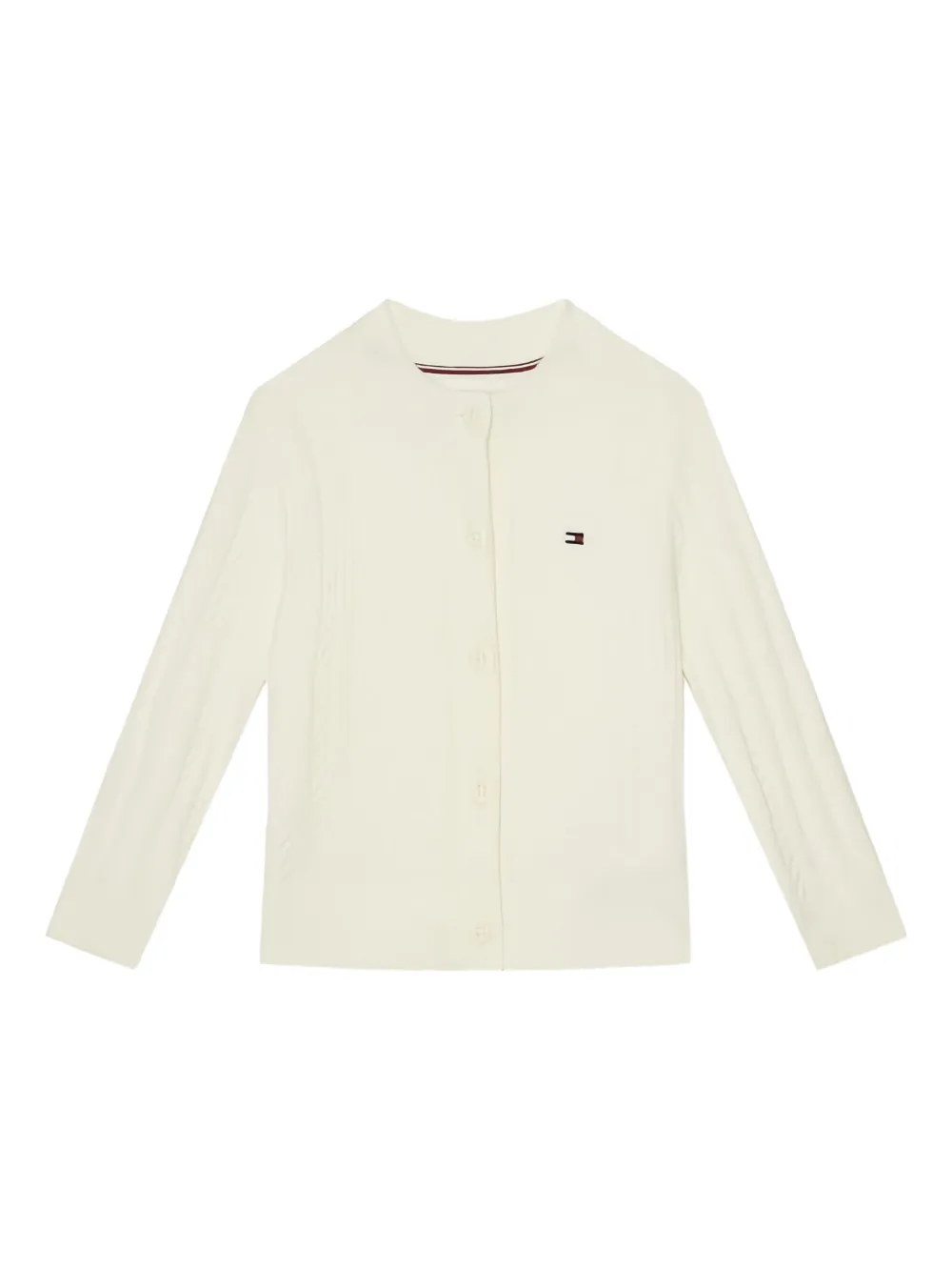 Tommy Hilfiger Logo-embroidered Buttoned Cardigan In White