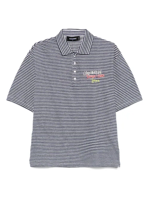 DSQUARED2 polo en lin - Bleu - DSQUARED2 - Modalova