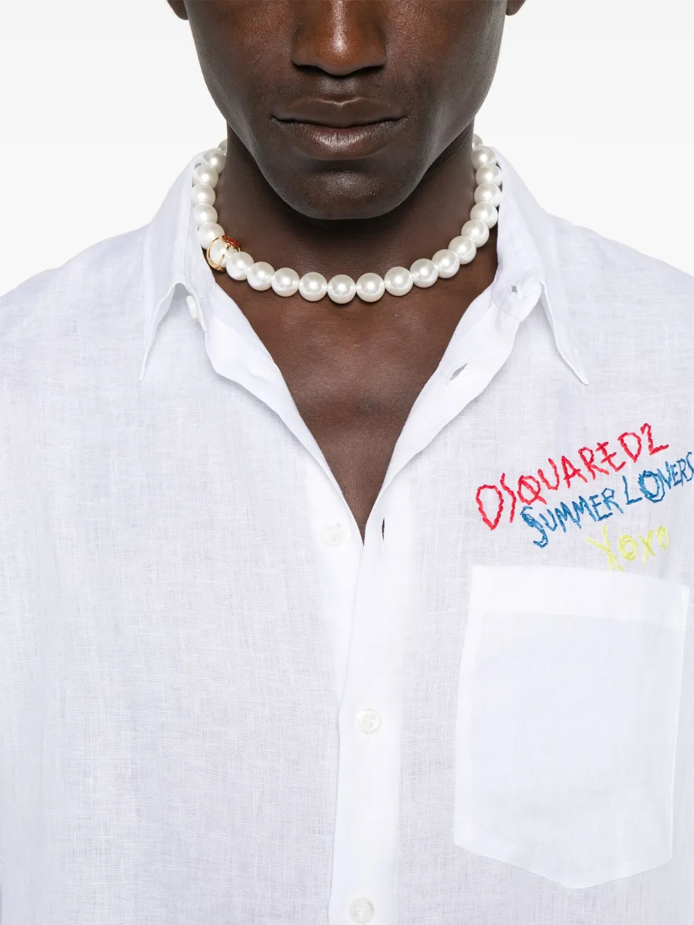 DSQUARED2 Linnen overhemd Wit