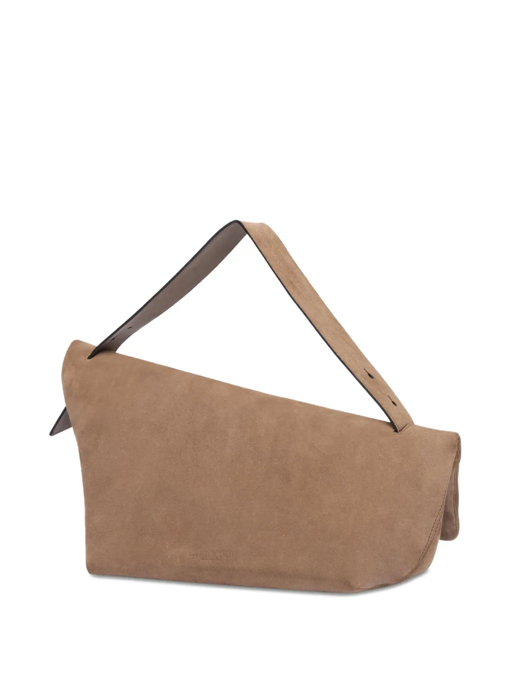 Alberta Ferretti Folded Suede Shoulder Bag In Green