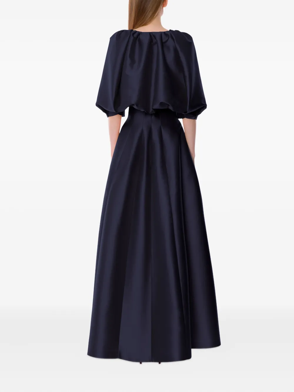 Alberta Ferretti Maxi-jurk met pofmouwen Blauw