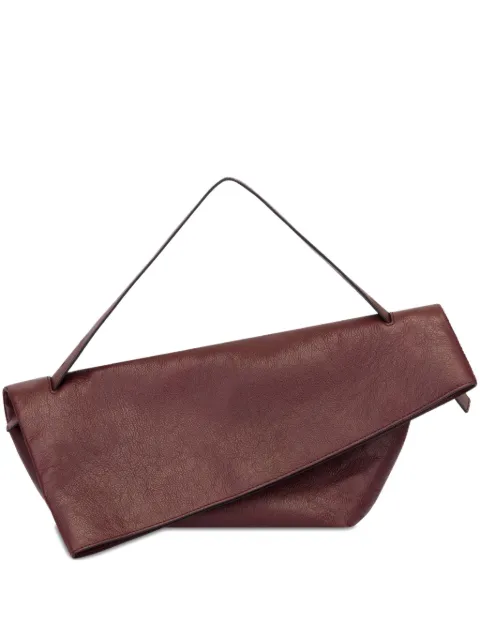 Alberta Ferretti asymmetric folded leather clutch bag