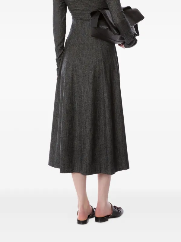 Alberta Ferretti オフショルダー ドレープドレス | グレー | FARFETCH JP