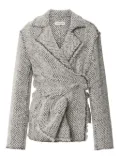 Alberta Ferretti herringbone-pattern jacket - White
