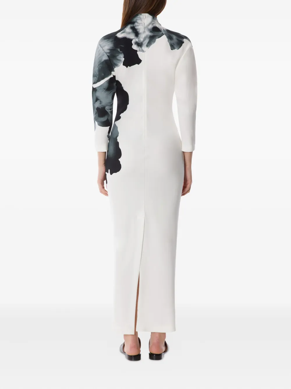 Alberta Ferretti Printed Dress In White