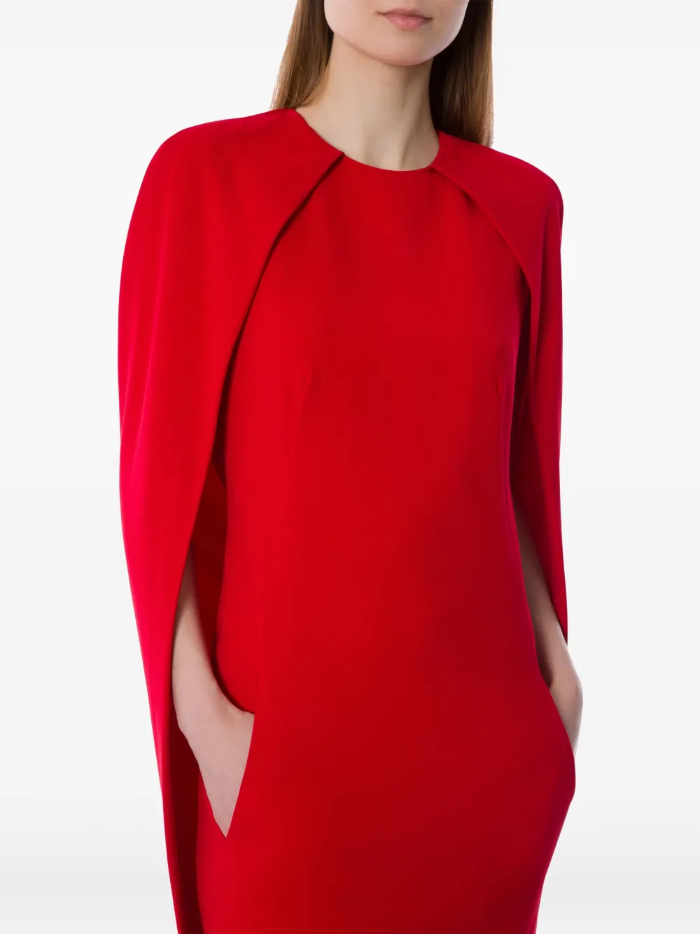 Alberta Ferretti Crêpe jurk Rood